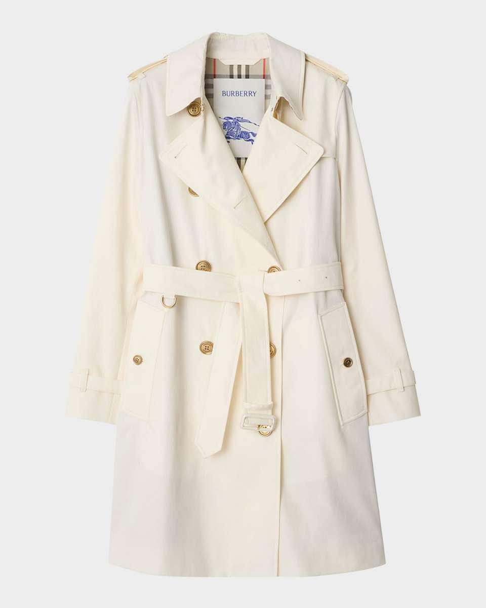 Kensington Belted Double-Breasted Trench Coat